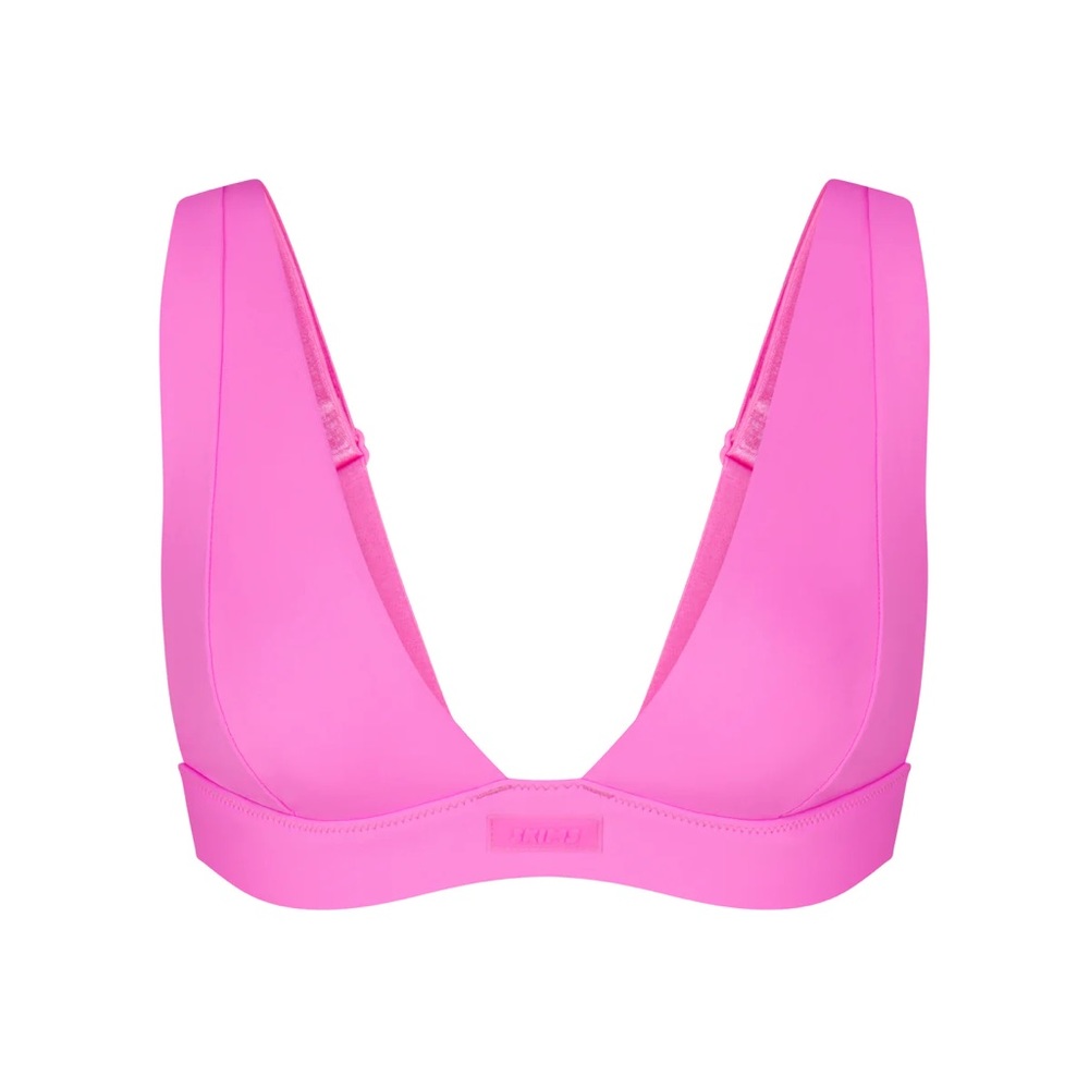 SKIMS SIGNATURE SWIM PLUNGE BIKINI TOP Size Xs In
Taffy Barbie Pink Nwt New RARE